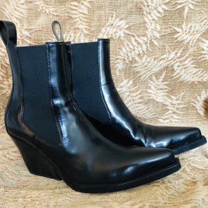 Bottega Veneta 90mm Leather Western Bootie